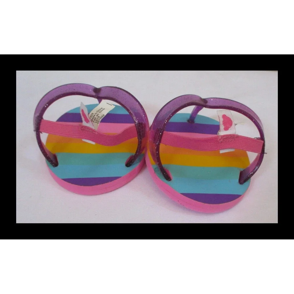 Build A Bear Workshop Rainbow Flip Flops